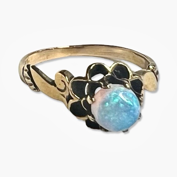 VTG Opal Gold Ring 14K Size 4.5 - Picture 1 of 6
